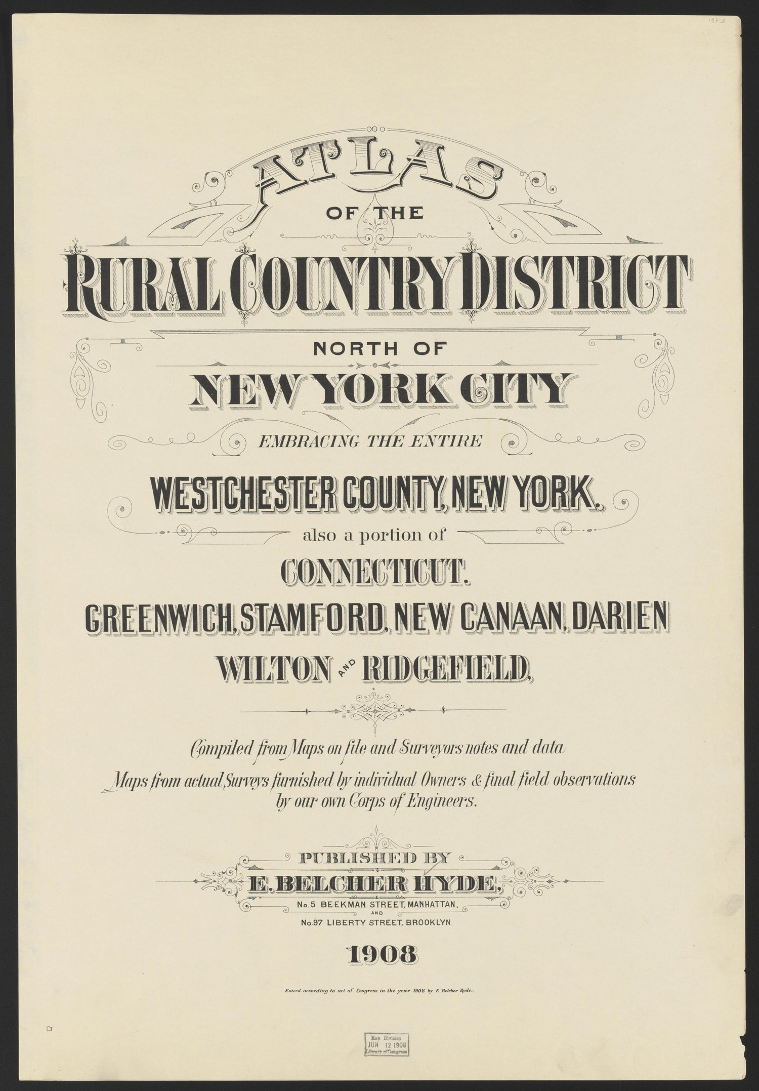 Image 1 of Atlas of the Rural Country District North of New York City, Embracing the Entire Westchester County, New York from Atlas of the Rural Country District North of New York City, Embracing the Entire Westchester County, New York : Also a Portio... by Relic Map Company