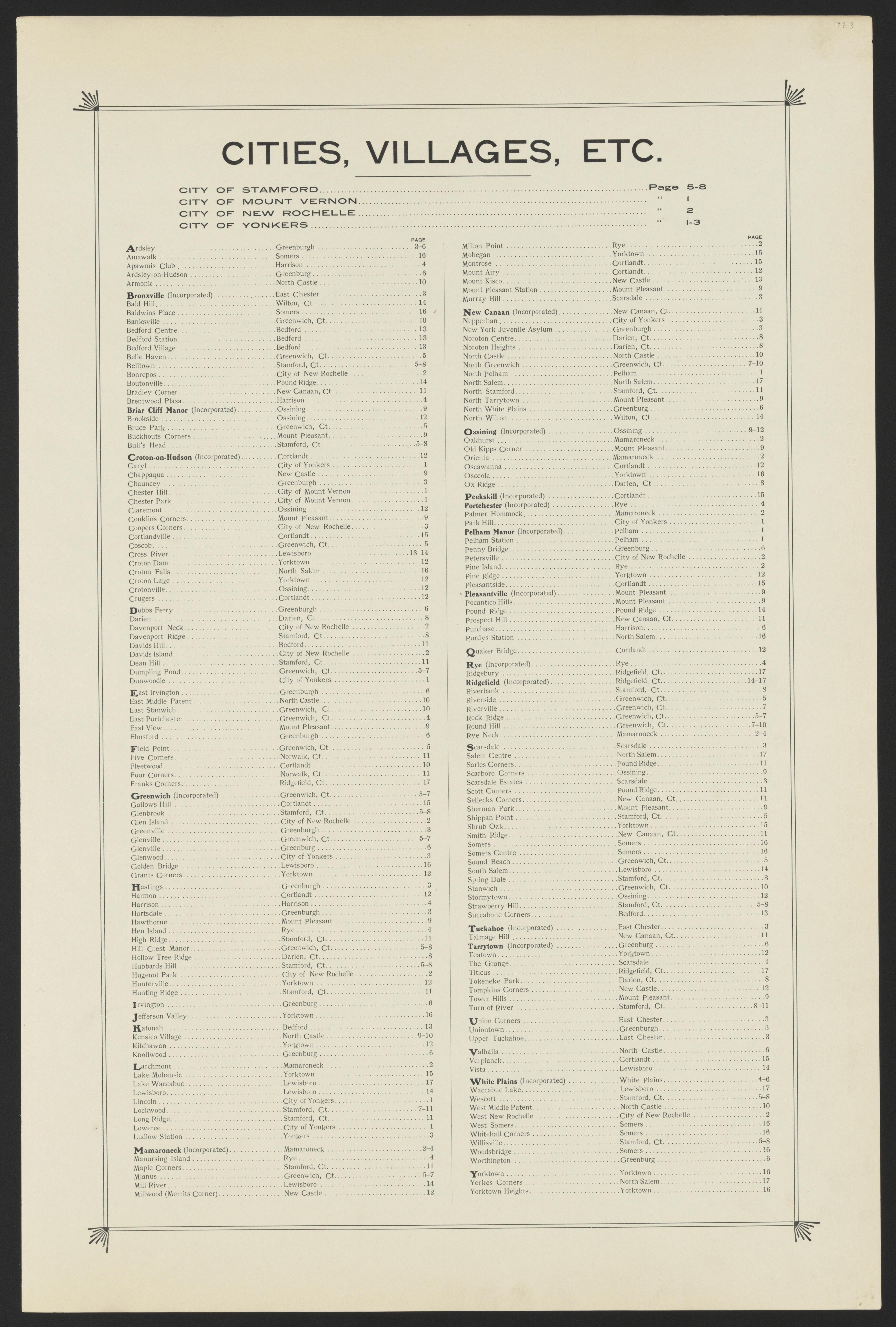 Image 3 of Atlas of the Rural Country District North of New York City, Embracing the Entire Westchester County, New York from Atlas of the Rural Country District North of New York City, Embracing the Entire Westchester County, New York : Also a Portio... by Relic Map Company