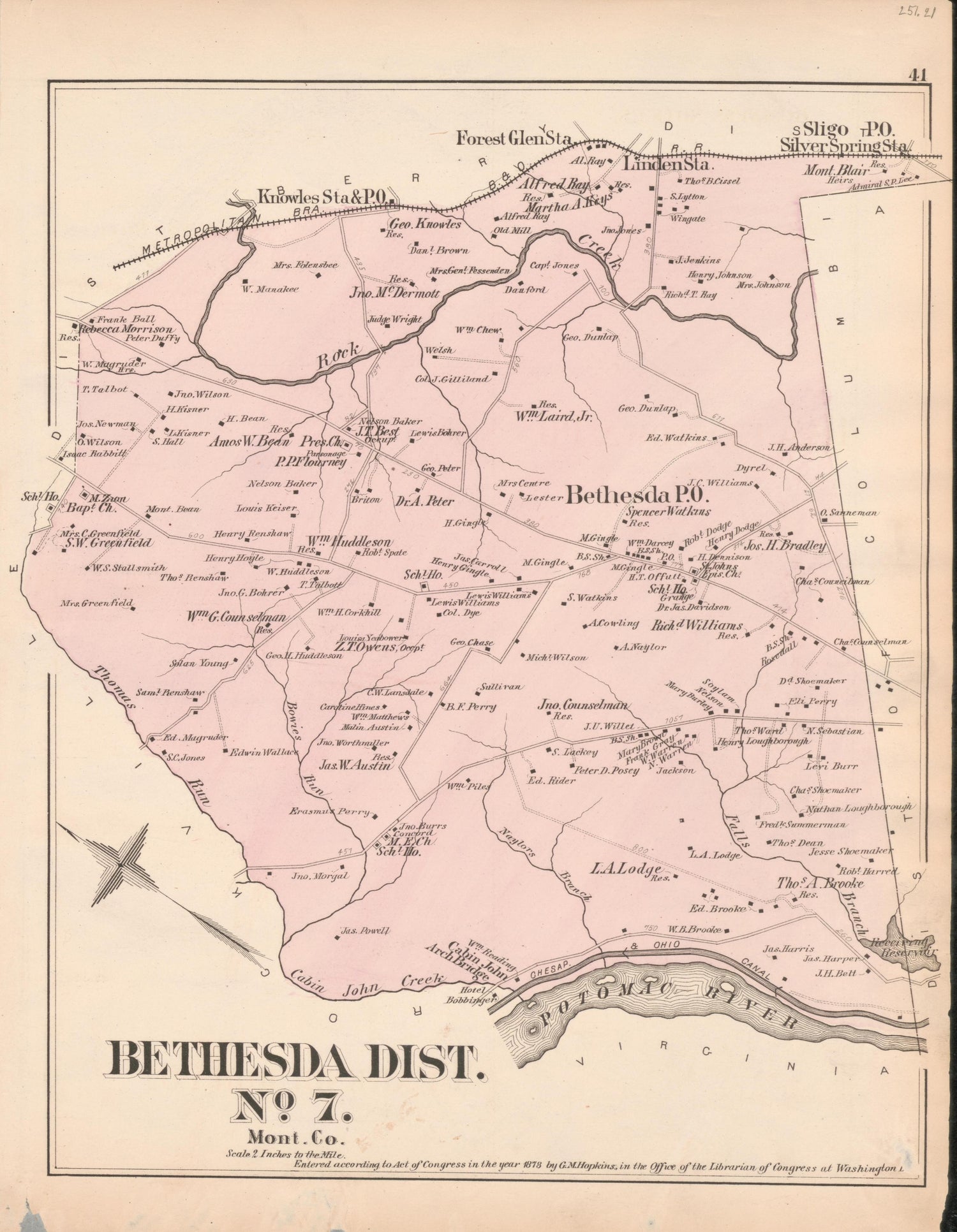 This old map of District of Columbia, Fairfax County, Maryland, Prince Georges County, , Virginia, Washington, Washington Metropolitan Area was created by Hopkins, Griffith Morgan in 1878