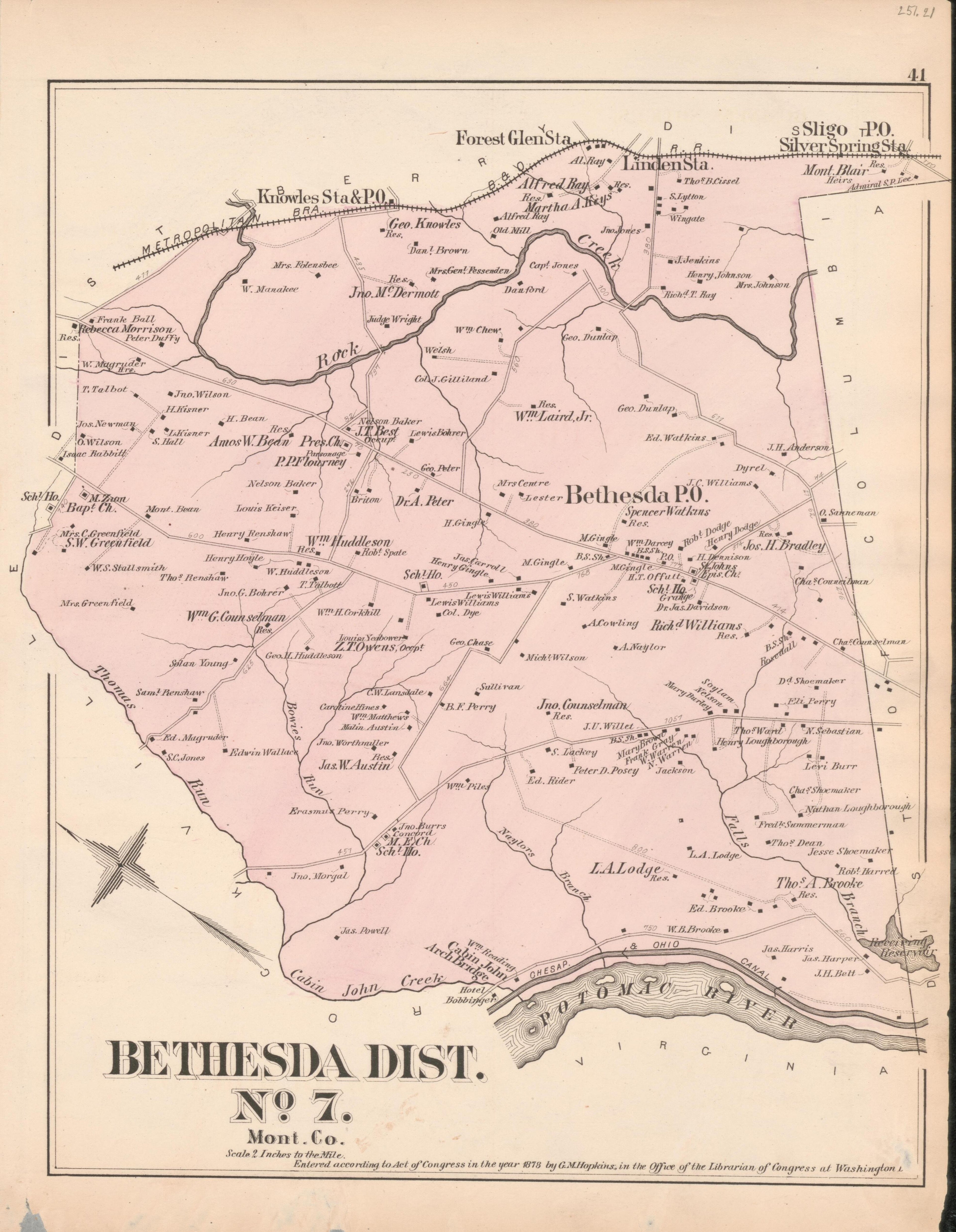 This old map of District of Columbia, Fairfax County, Maryland, Prince Georges County, , Virginia, Washington, Washington Metropolitan Area was created by Hopkins, Griffith Morgan in 1878
