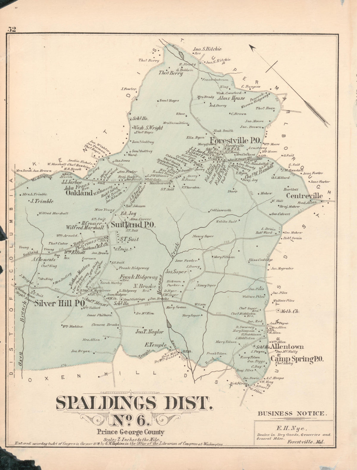 Image 32 of Atlas of Fifteen Miles Around Washington, Including the County of Prince George, Maryland from Atlas of Fifteen Miles Around Washington, Including the County of Prince George, Maryland 1878 by Relic Map Company