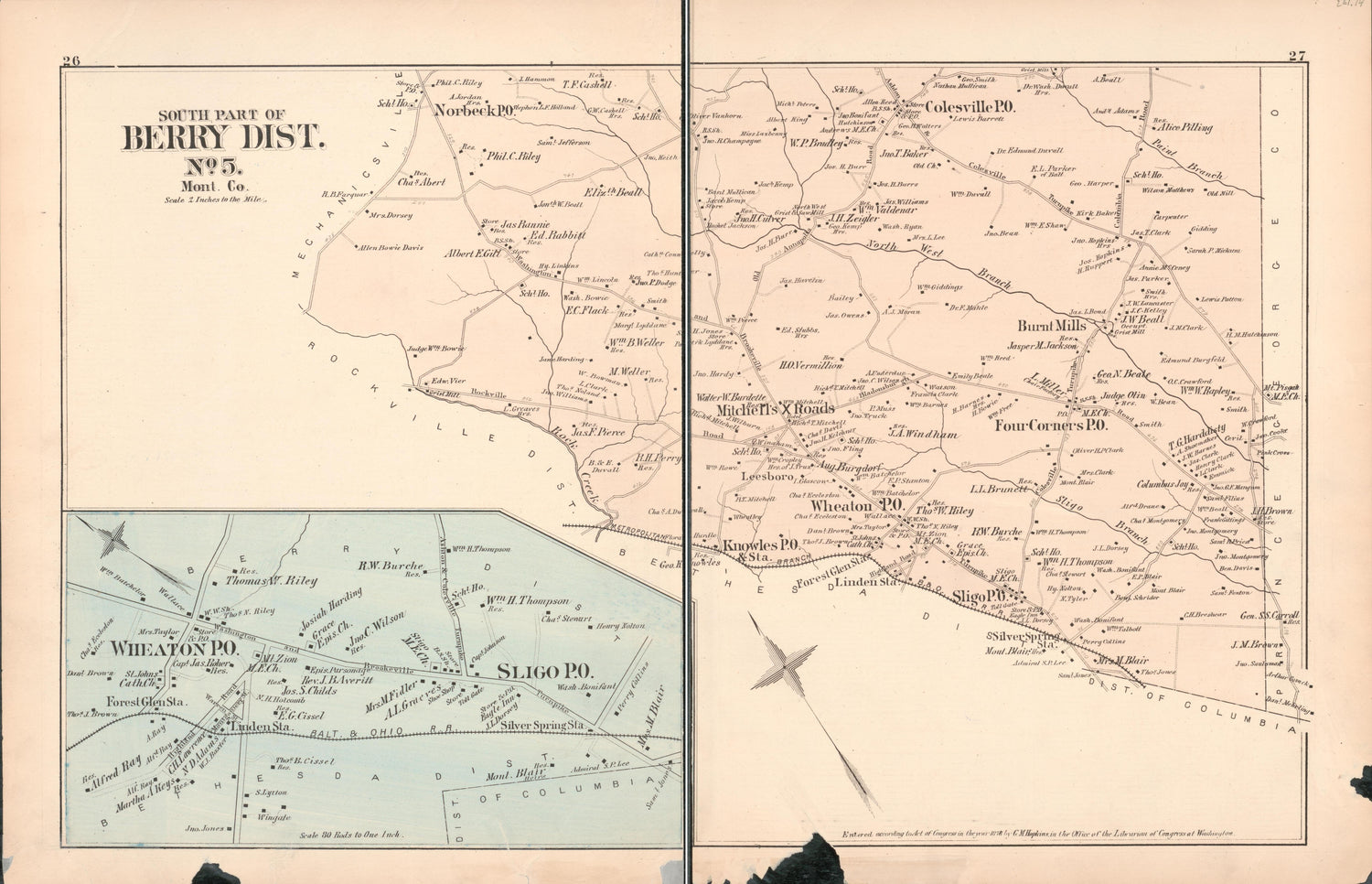 This old map of District of Columbia, Fairfax County, Maryland, Prince Georges County, , Virginia, Washington, Washington Metropolitan Area was created by Hopkins, Griffith Morgan in 1878