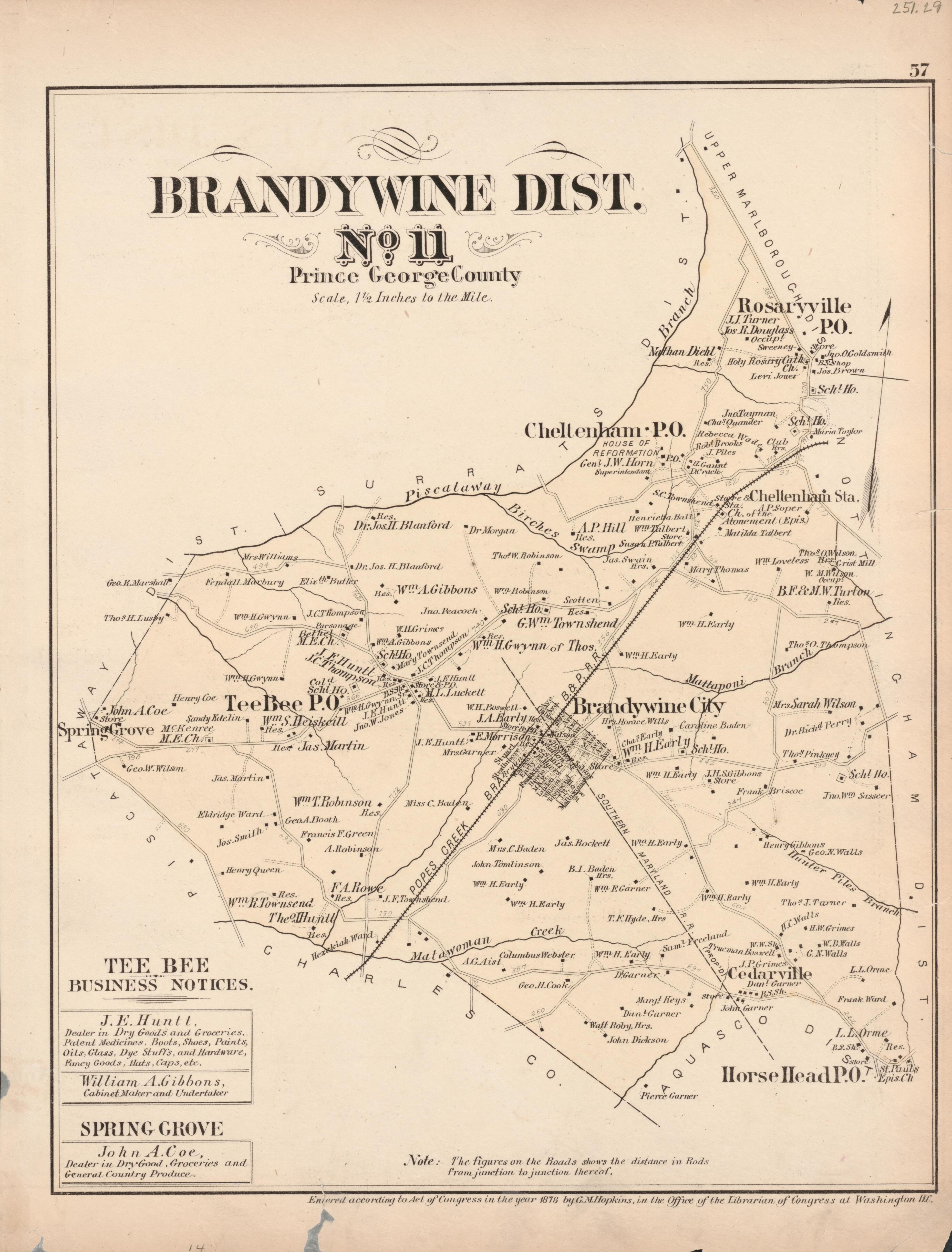 This old map of District of Columbia, Fairfax County, Maryland, Prince Georges County, , Virginia, Washington, Washington Metropolitan Area was created by Hopkins, Griffith Morgan in 1878