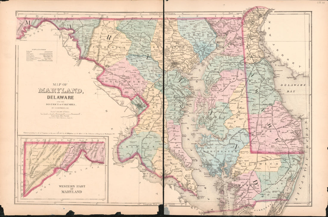This old map of District of Columbia, Fairfax County, Maryland, Prince Georges County, , Virginia, Washington, Washington Metropolitan Area was created by Hopkins, Griffith Morgan in 1878