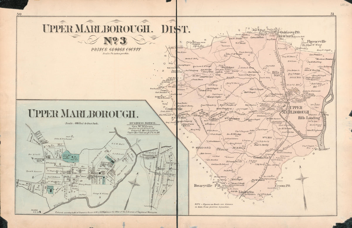 Image 31 of Atlas of Fifteen Miles Around Washington, Including the County of Prince George, Maryland from Atlas of Fifteen Miles Around Washington, Including the County of Prince George, Maryland 1878 by Relic Map Company