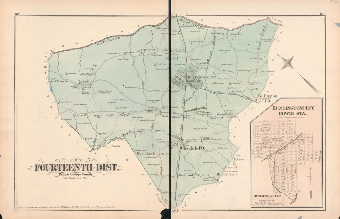 This old map of District of Columbia, Fairfax County, Maryland, Prince Georges County, , Virginia, Washington, Washington Metropolitan Area was created by Hopkins, Griffith Morgan in 1878