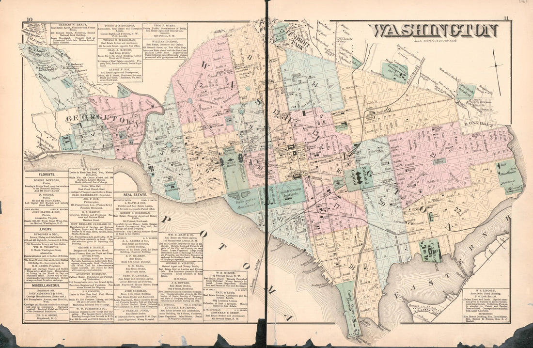 This old map of District of Columbia, Fairfax County, Maryland, Prince Georges County, , Virginia, Washington, Washington Metropolitan Area was created by Hopkins, Griffith Morgan in 1878