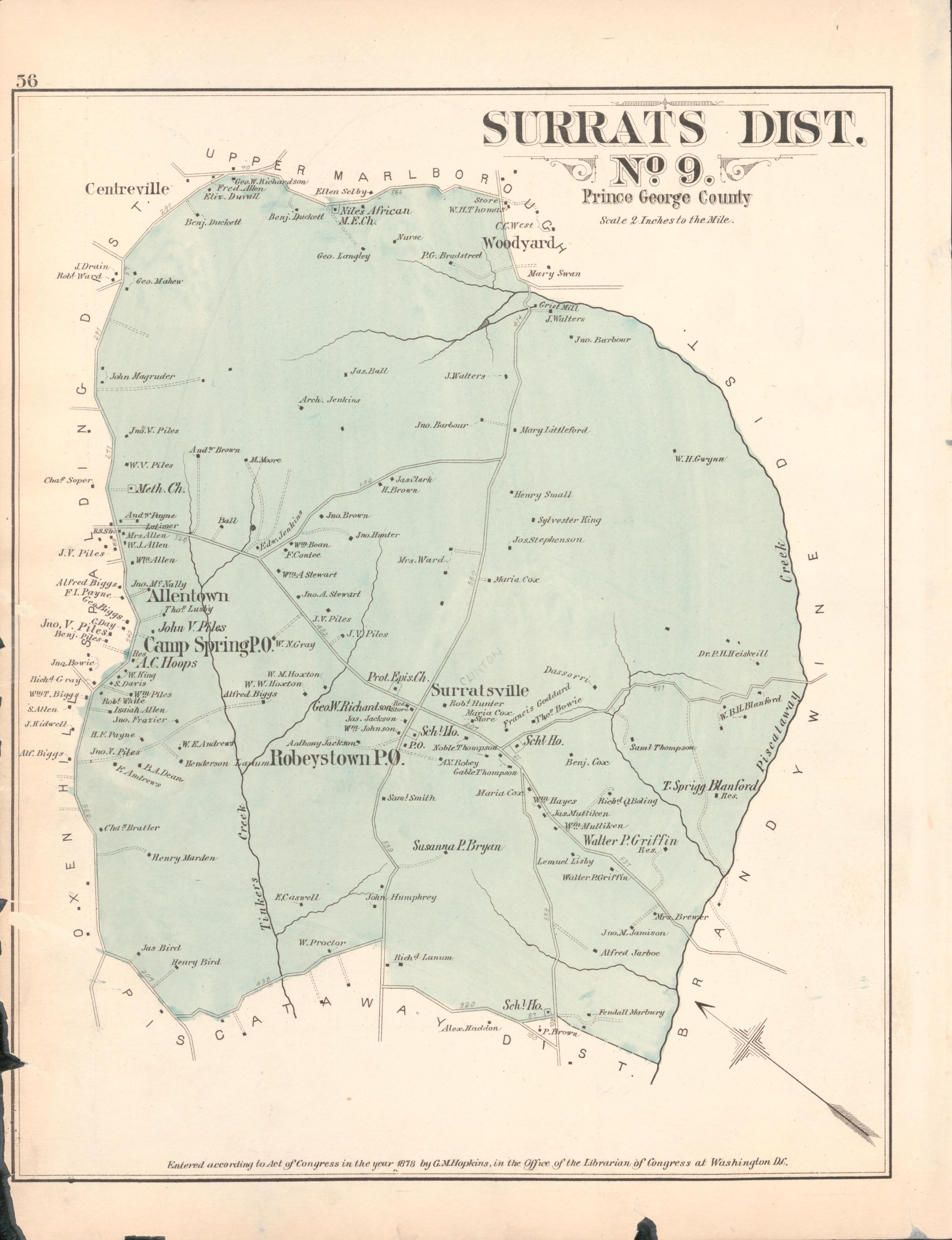This old map of District of Columbia, Fairfax County, Maryland, Prince Georges County, , Virginia, Washington, Washington Metropolitan Area was created by Hopkins, Griffith Morgan in 1878