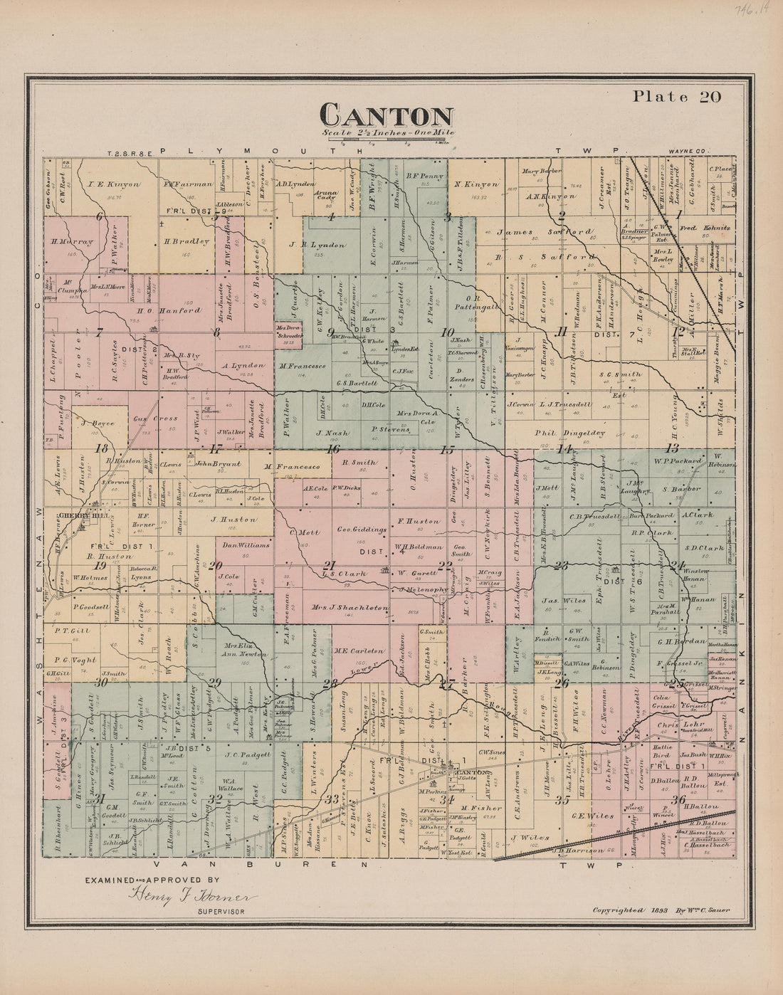 Image 22 of General Official Atlas of Wayne County, Michigan : Containing General Maps of Wayne County and City of Detroit, General Township Maps ... from General Official Atlas of Wayne County, Michigan : Containing General Maps of Wayne County and C... by Relic Map Company