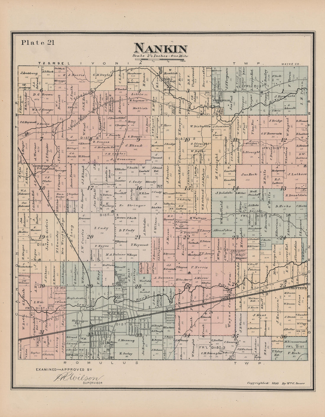 Image 23 of General Official Atlas of Wayne County, Michigan : Containing General Maps of Wayne County and City of Detroit, General Township Maps ... from General Official Atlas of Wayne County, Michigan : Containing General Maps of Wayne County and C... by Relic Map Company