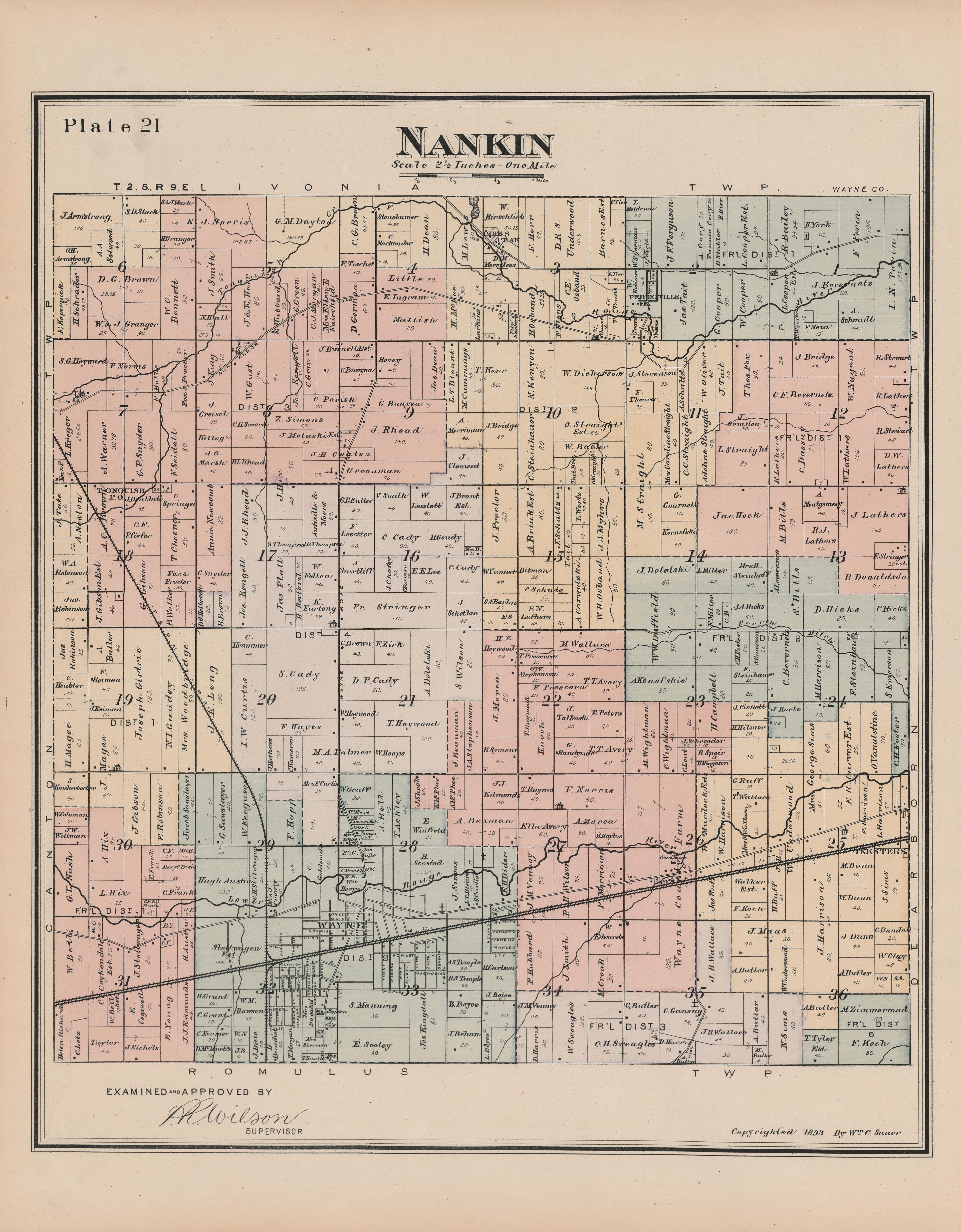 Image 23 of General Official Atlas of Wayne County, Michigan : Containing General Maps of Wayne County and City of Detroit, General Township Maps ... from General Official Atlas of Wayne County, Michigan : Containing General Maps of Wayne County and C... by Relic Map Company