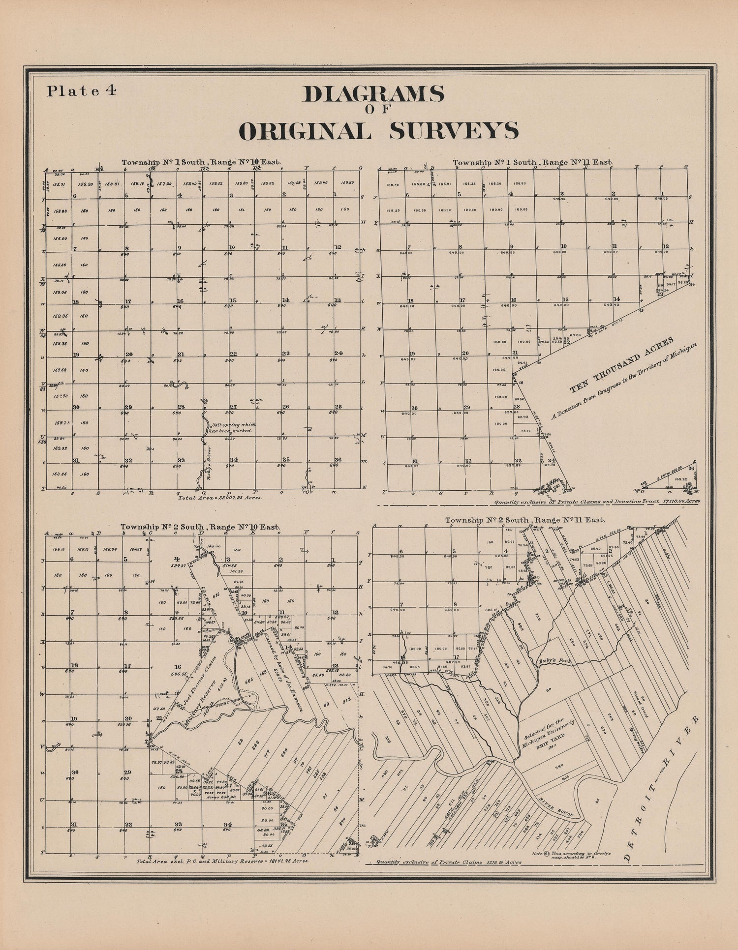 Image 6 of General Official Atlas of Wayne County, Michigan : Containing General Maps of Wayne County and City of Detroit, General Township Maps ... from General Official Atlas of Wayne County, Michigan : Containing General Maps of Wayne County and Ci... by Relic Map Company