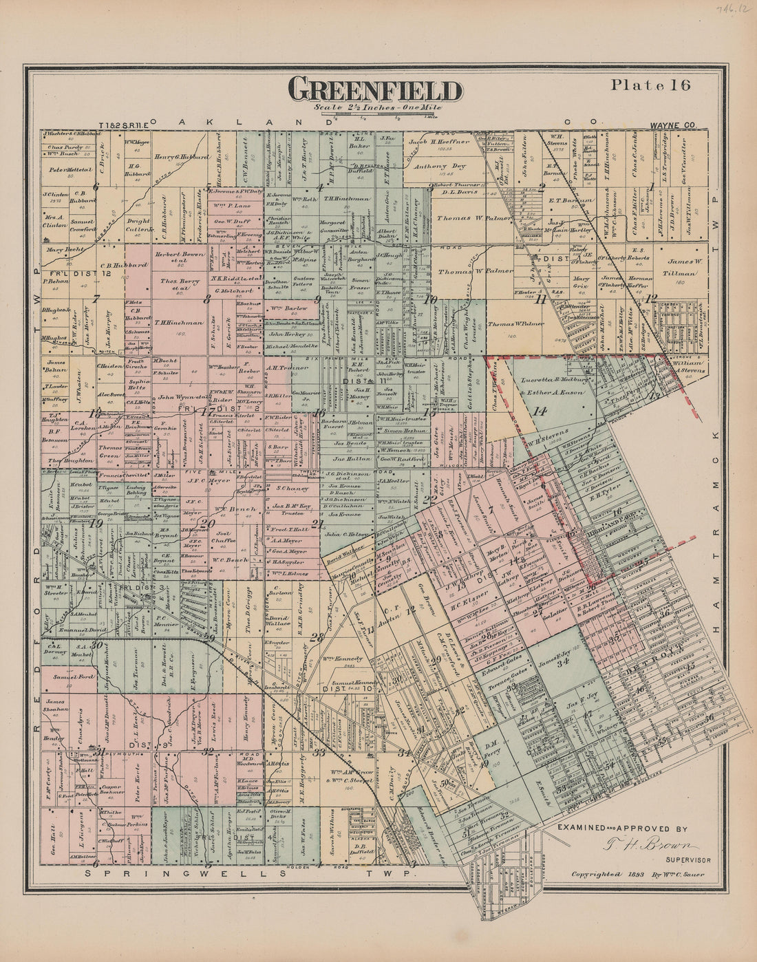 Image 18 of General Official Atlas of Wayne County, Michigan : Containing General Maps of Wayne County and City of Detroit, General Township Maps ... from General Official Atlas of Wayne County, Michigan : Containing General Maps of Wayne County and C... by Relic Map Company