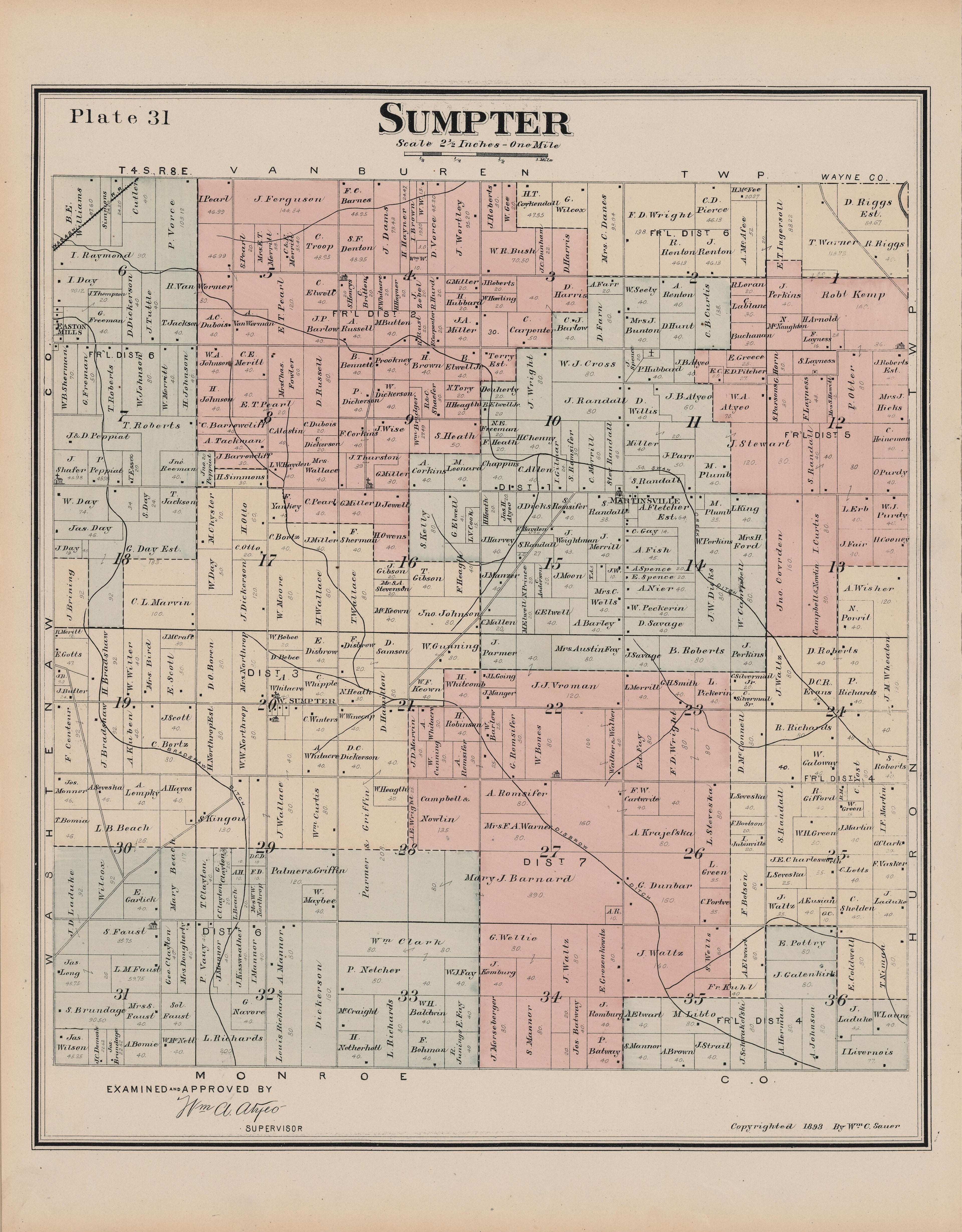 Image 33 of General Official Atlas of Wayne County, Michigan : Containing General Maps of Wayne County and City of Detroit, General Township Maps ... from General Official Atlas of Wayne County, Michigan : Containing General Maps of Wayne County and C... by Relic Map Company