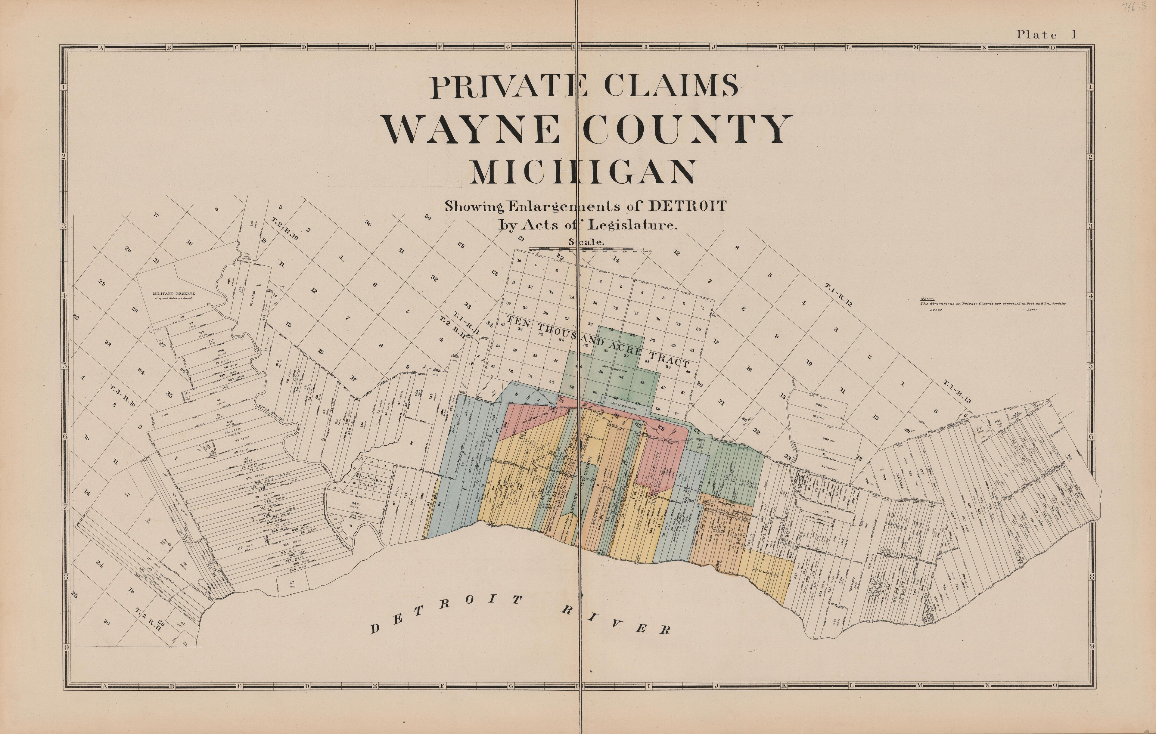 Image 3 of General Official Atlas of Wayne County, Michigan : Containing General Maps of Wayne County and City of Detroit, General Township Maps ... from General Official Atlas of Wayne County, Michigan : Containing General Maps of Wayne County and Ci... by Relic Map Company