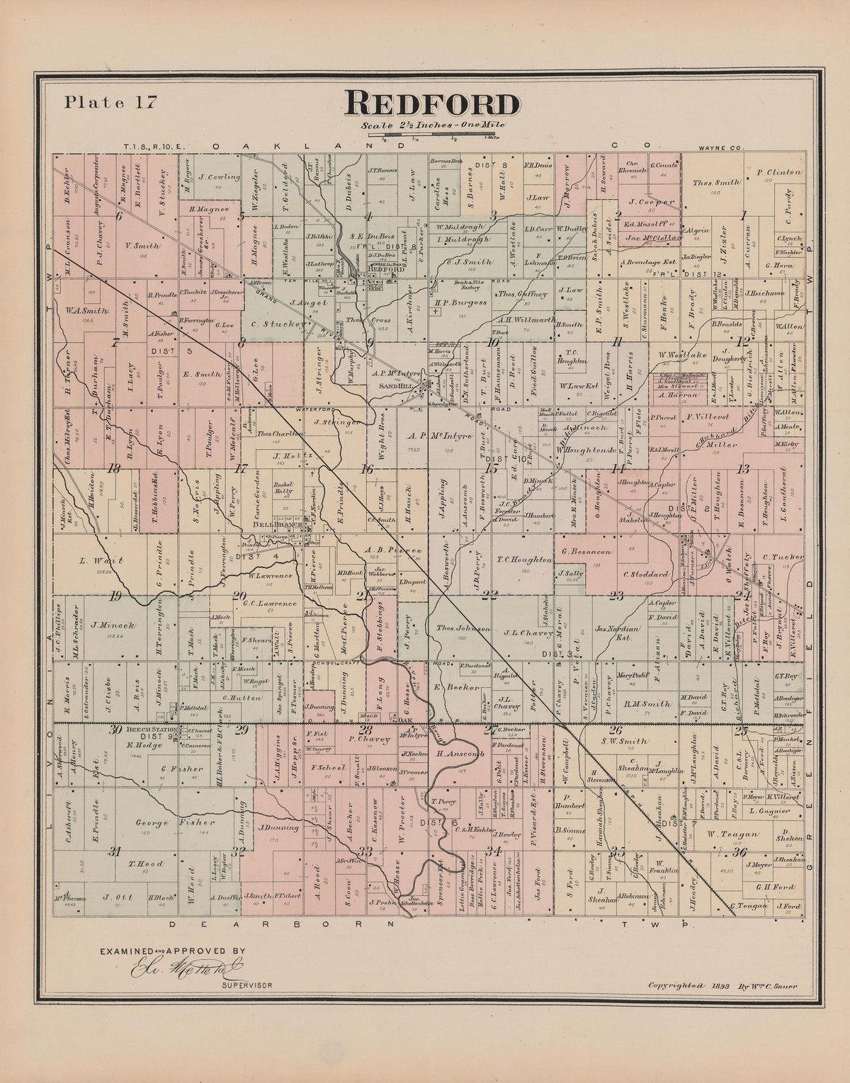 Image 19 of General Official Atlas of Wayne County, Michigan : Containing General Maps of Wayne County and City of Detroit, General Township Maps ... from General Official Atlas of Wayne County, Michigan : Containing General Maps of Wayne County and C... by Relic Map Company