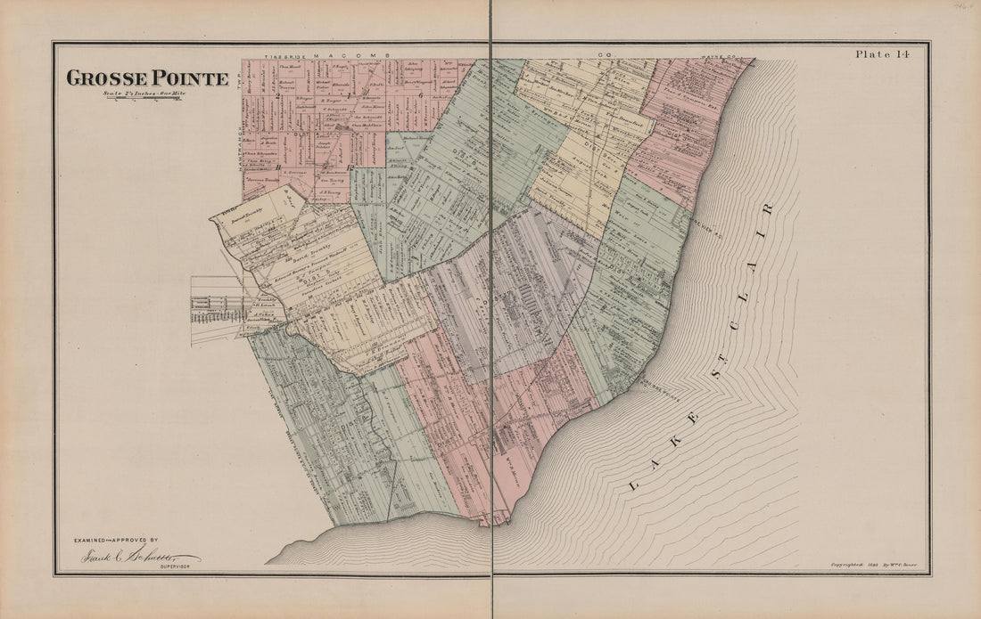 This old map of Michigan, , Wayne County was created by Sauer, Wm. C. in 1893