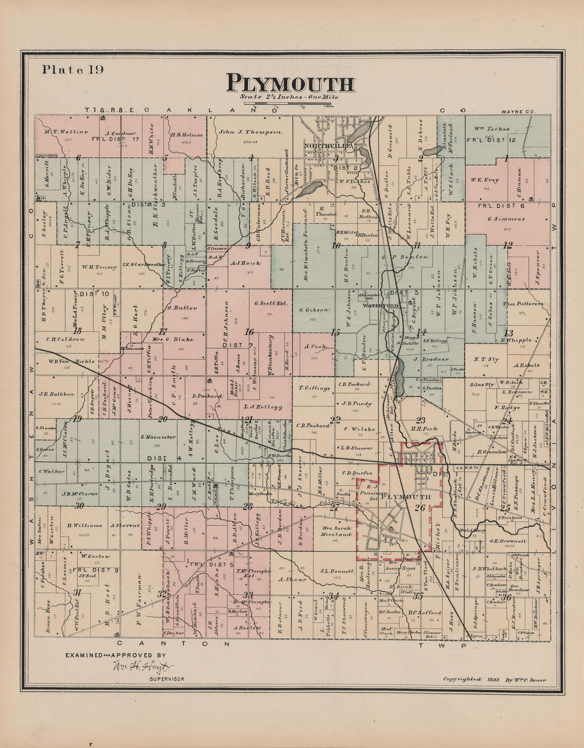 Image 21 of General Official Atlas of Wayne County, Michigan : Containing General Maps of Wayne County and City of Detroit, General Township Maps ... from General Official Atlas of Wayne County, Michigan : Containing General Maps of Wayne County and C... by Relic Map Company
