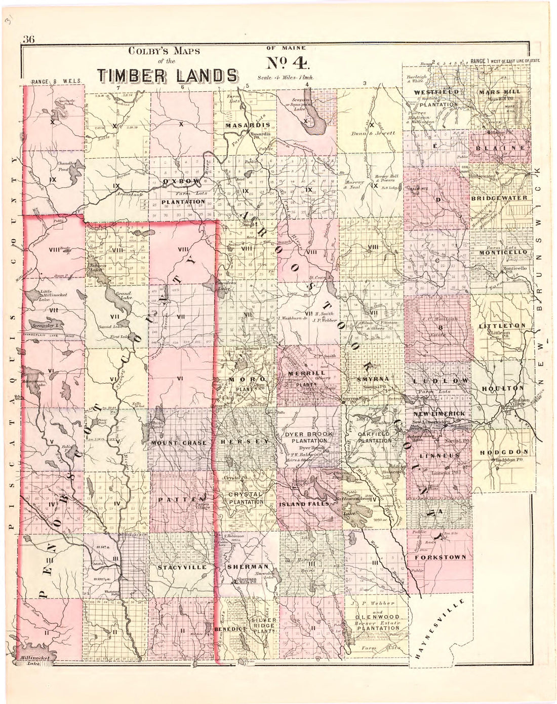 This old map of Maine,  was created by Bourquin, F. (Frederick)|Bracher, Wm. (William)|Colby &amp; Stuart|George N. Colby &amp; Co in 1887