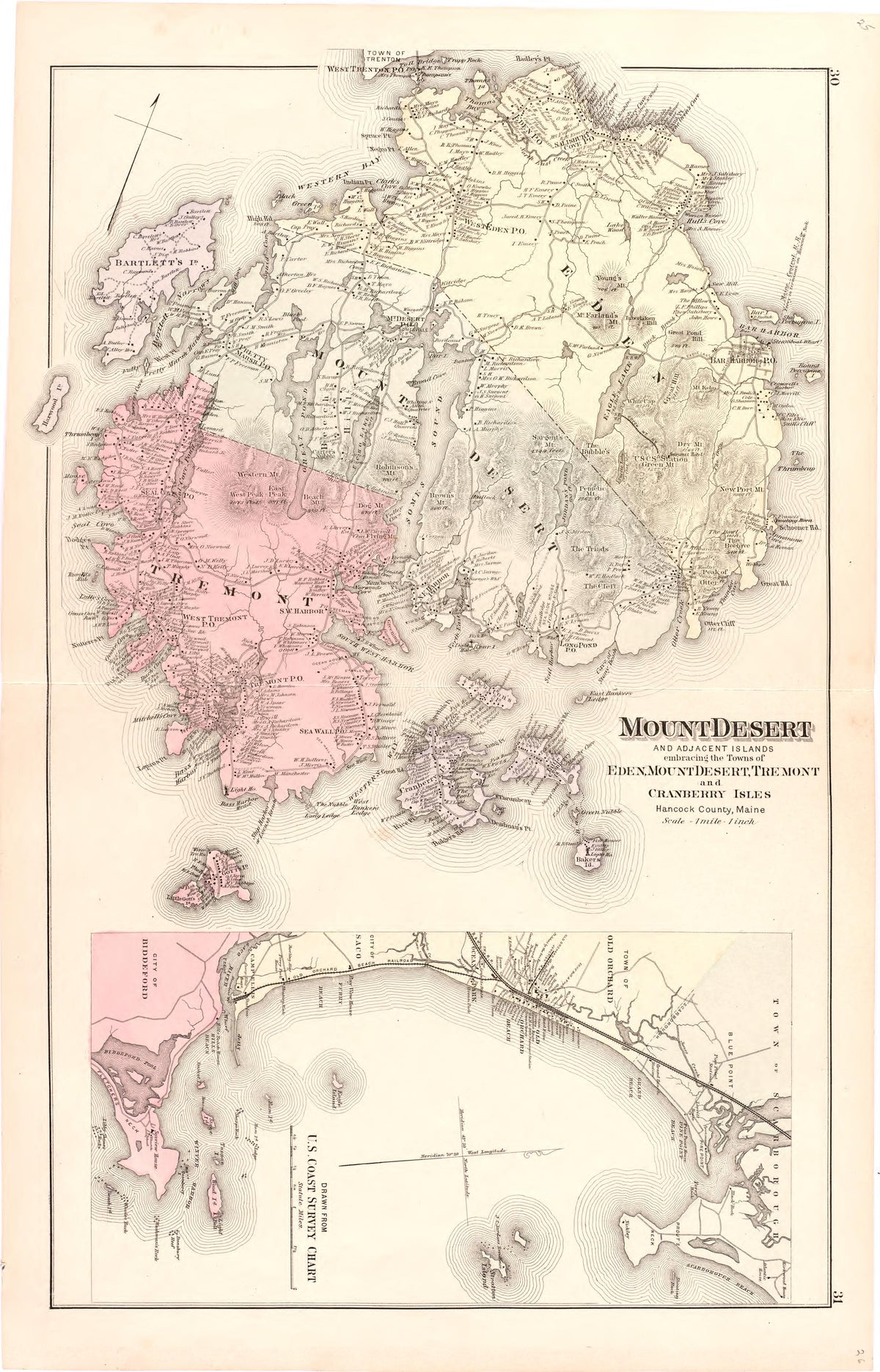 Mount Desert and Adjacent Islands from Colby&