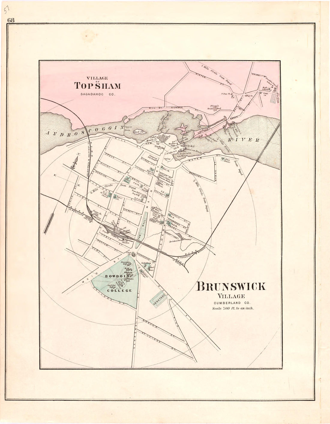 This old map of Maine,  was created by Bourquin, F. (Frederick)|Bracher, Wm. (William)|Colby &amp; Stuart|George N. Colby &amp; Co in 1887