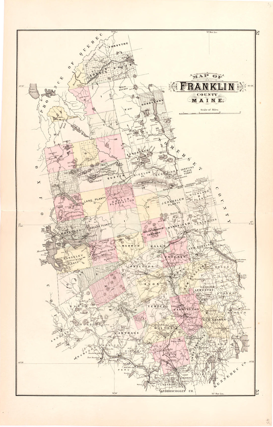 This old map of Maine,  was created by Bourquin, F. (Frederick)|Bracher, Wm. (William)|Colby &amp; Stuart|George N. Colby &amp; Co in 1887