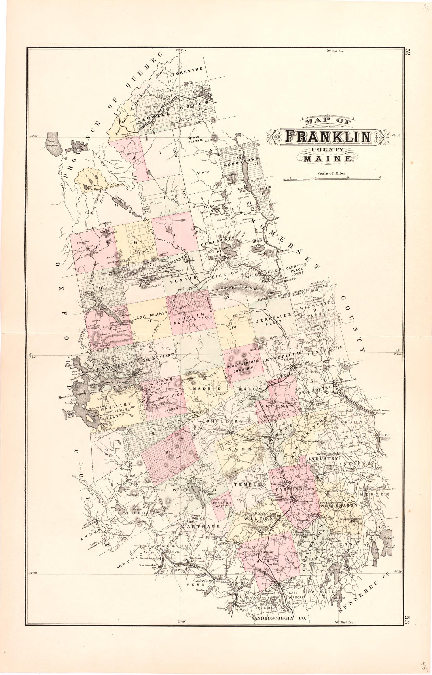 This old map of Maine,  was created by Bourquin, F. (Frederick)|Bracher, Wm. (William)|Colby &amp; Stuart|George N. Colby &amp; Co in 1887