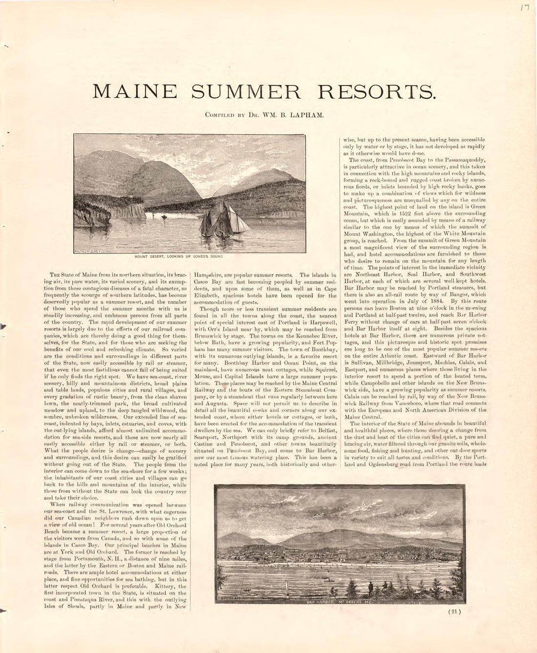 This old map of Maine,  was created by Bourquin, F. (Frederick)|Bracher, Wm. (William)|Colby &amp; Stuart|George N. Colby &amp; Co in 1887
