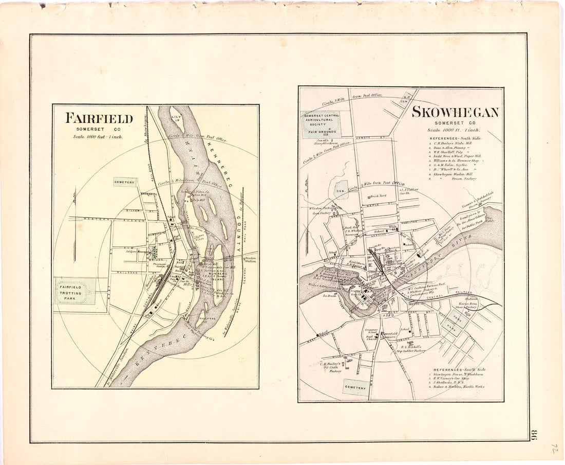 This old map of Maine,  was created by Bourquin, F. (Frederick)|Bracher, Wm. (William)|Colby &amp; Stuart|George N. Colby &amp; Co in 1887