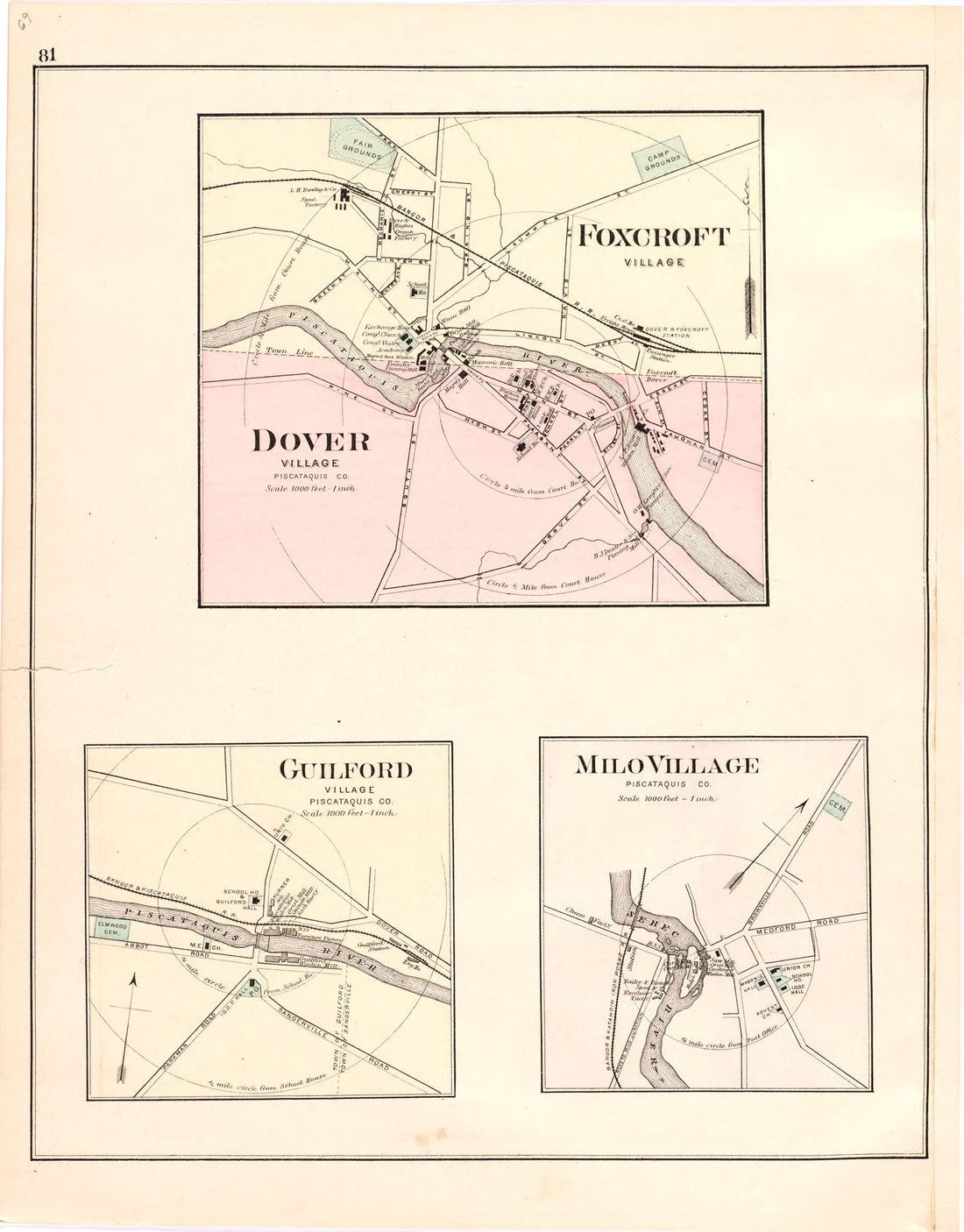 This old map of Maine,  was created by Bourquin, F. (Frederick)|Bracher, Wm. (William)|Colby &amp; Stuart|George N. Colby &amp; Co in 1887