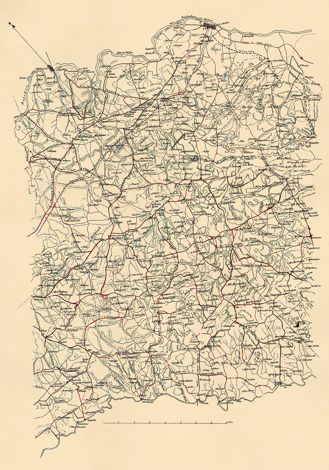Map of Spotsylvania County, Va. 1860