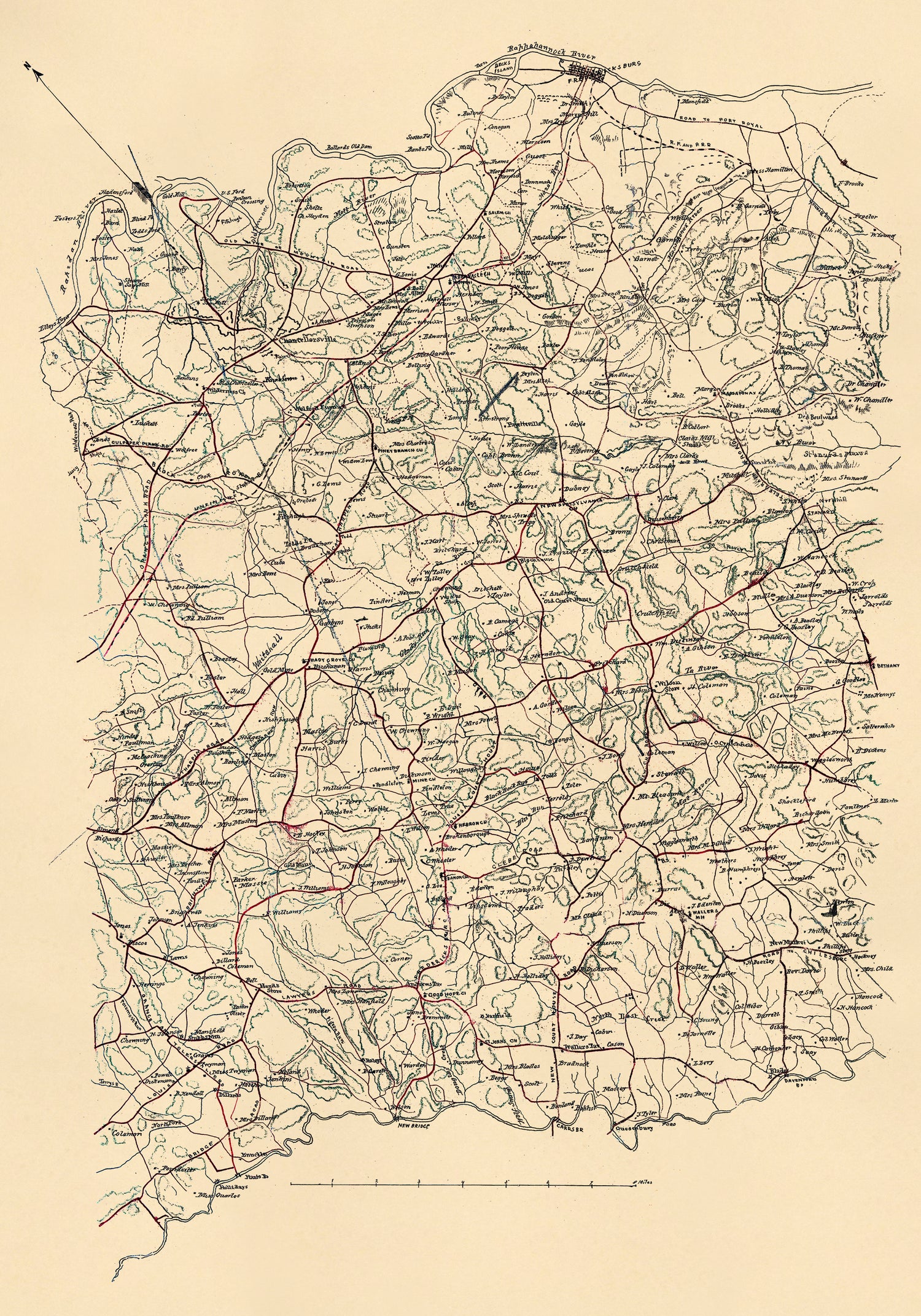 Map of Spotsylvania County, Va. 1860