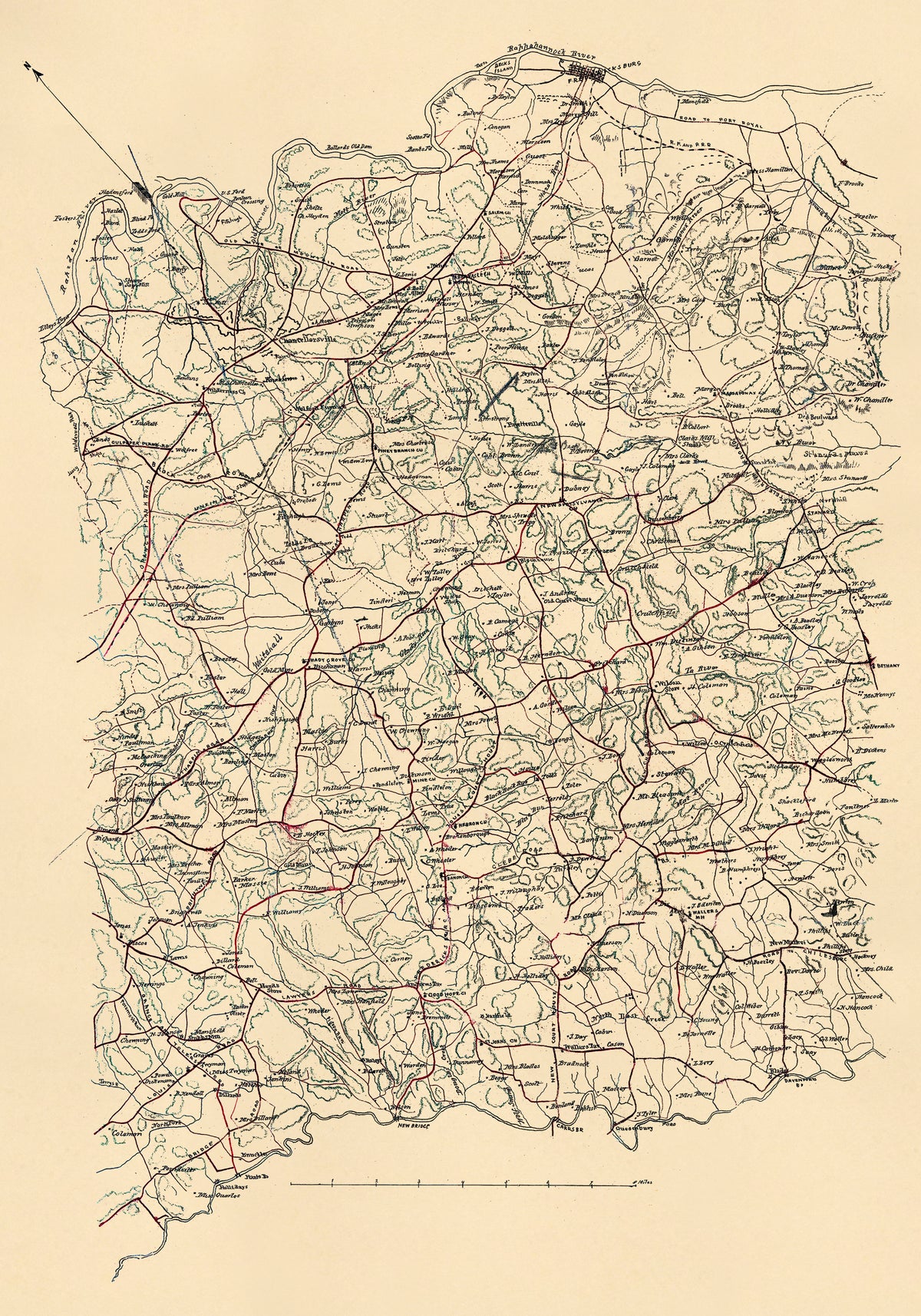 Map of Spotsylvania County, Va. 1860