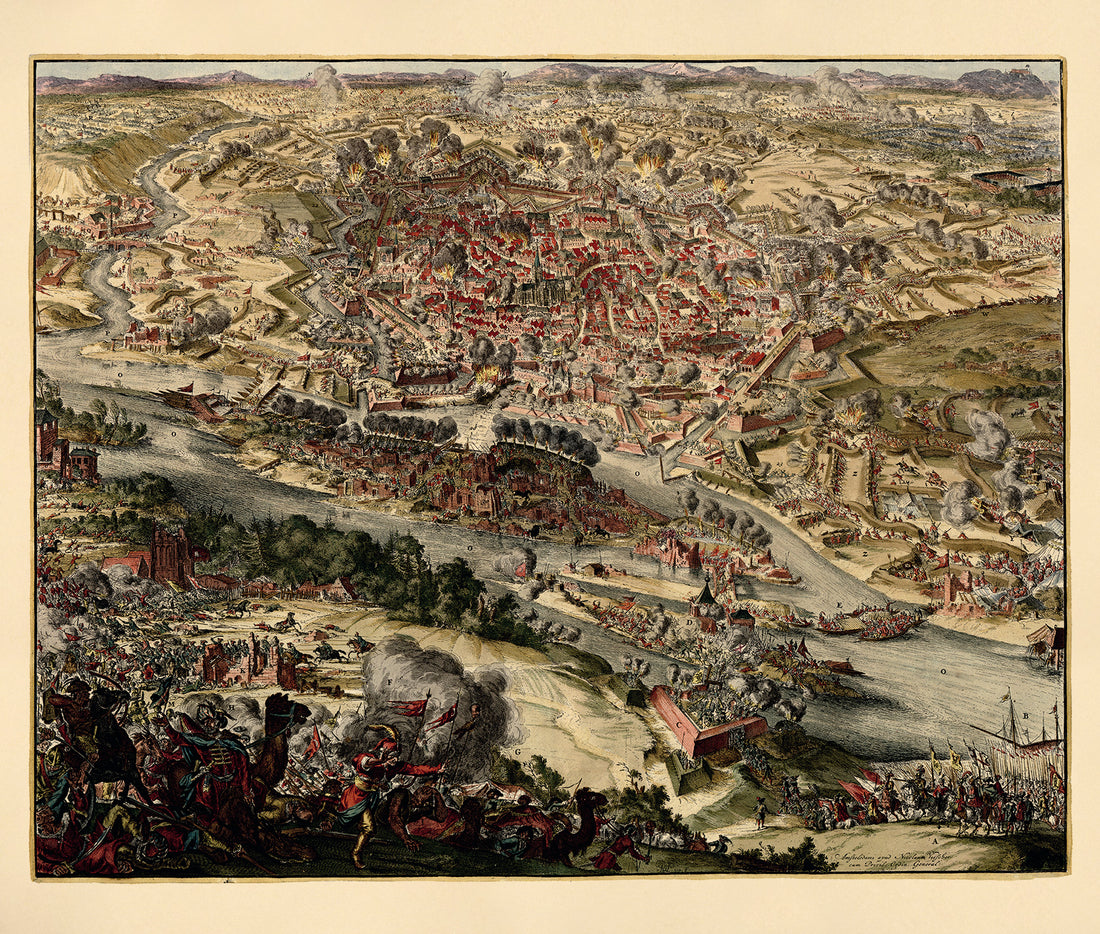 Siege of Vienna from a Collection of Plans of Fortifications and Battles, 1684-1709