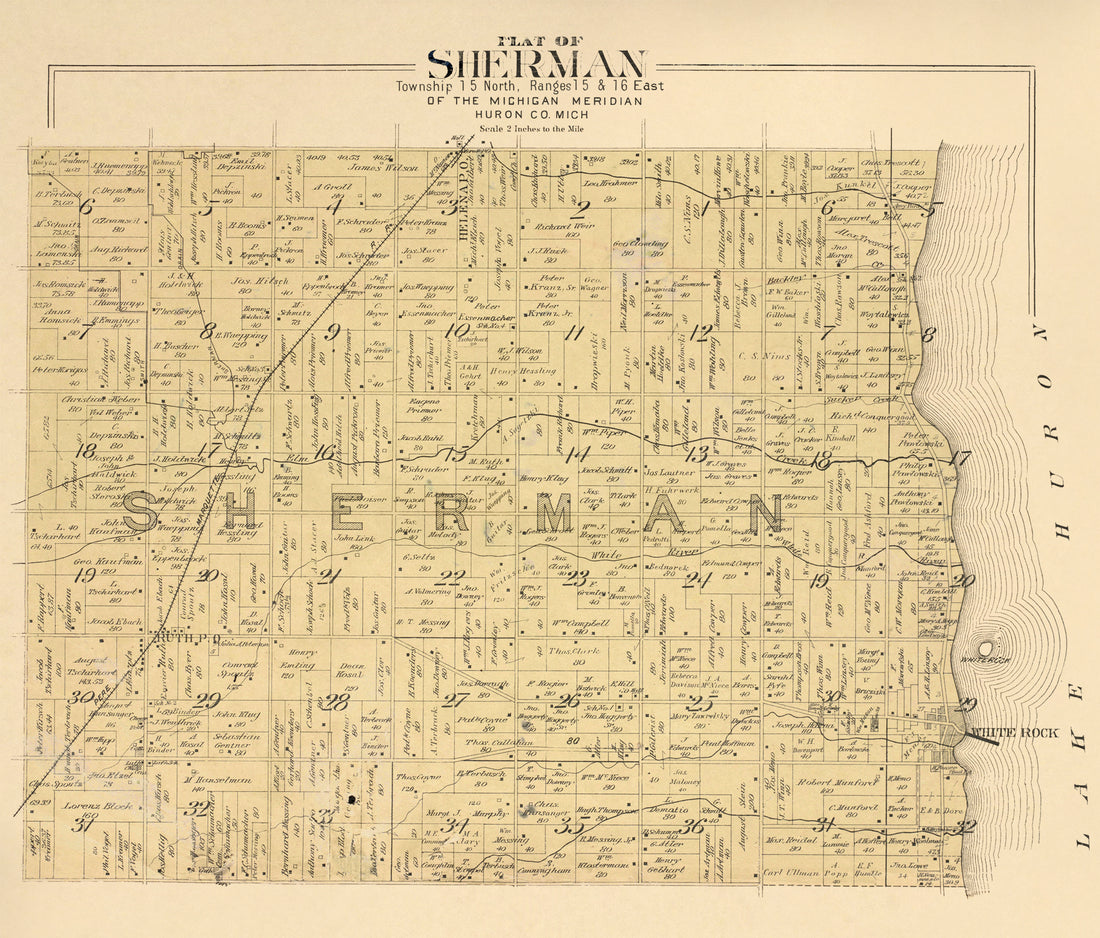 Sherman from Plat Book of Huron County, Michigan 1904