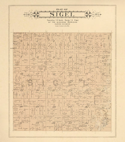 Sigel from Plat Book of Huron County, Michigan 1904