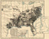 Map Showing the Distribution of Slaves In the Southern States 1860 by Relic Map Company