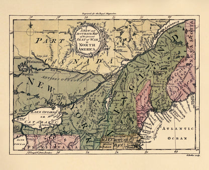A New and Accurate Map of the Present Seat of War In North America 1759