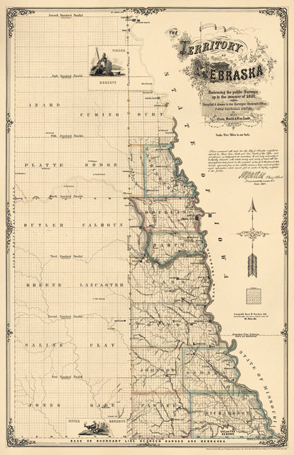 The Territory of Nebraska : Embracing the Public Surveys Up to the Summer of 1857