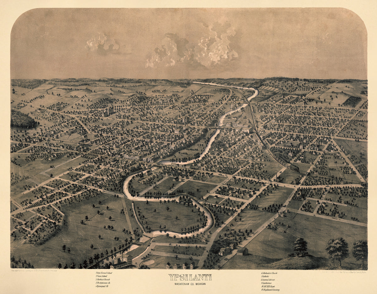 Ypsilanti, Washtenaw County, Michigan 1868