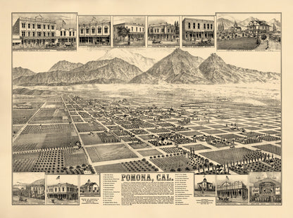 Pomona,California (Pomona, California) 1986 by Relic Map Company