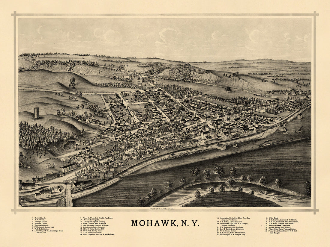 Mohawk, New York 1893 by Relic Map Company