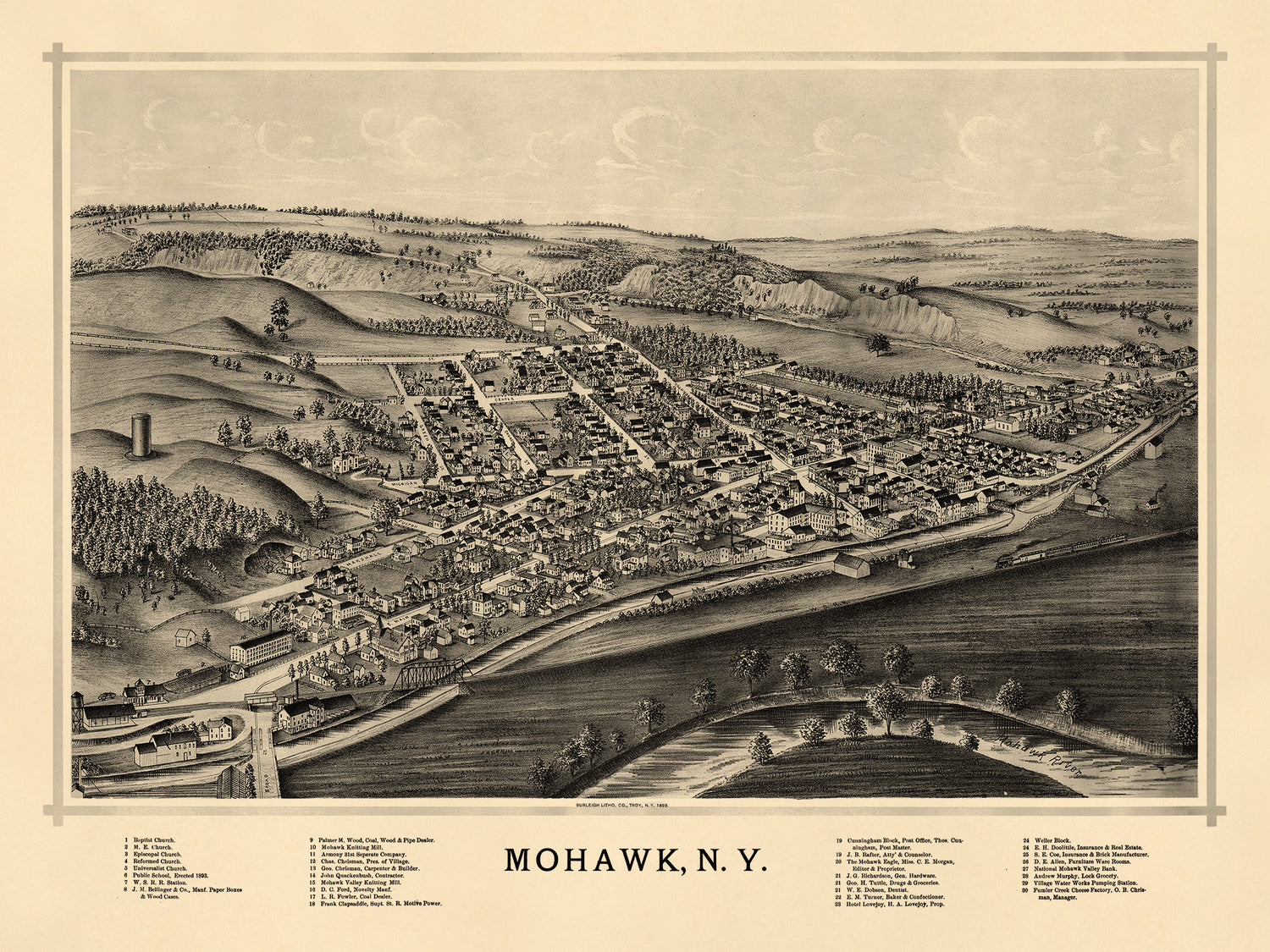 Mohawk, New York 1893 by Relic Map Company
