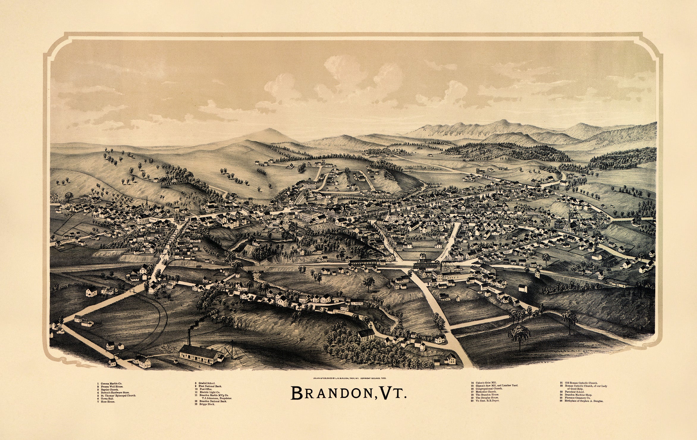 Brandon, Vermont (Brandon, Vermont) 1890