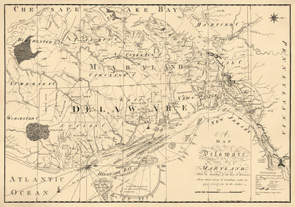 A Map of the State of Delaware and the Eastern Shore of Maryland : With the Soundings of the Bay of Delaware 1801