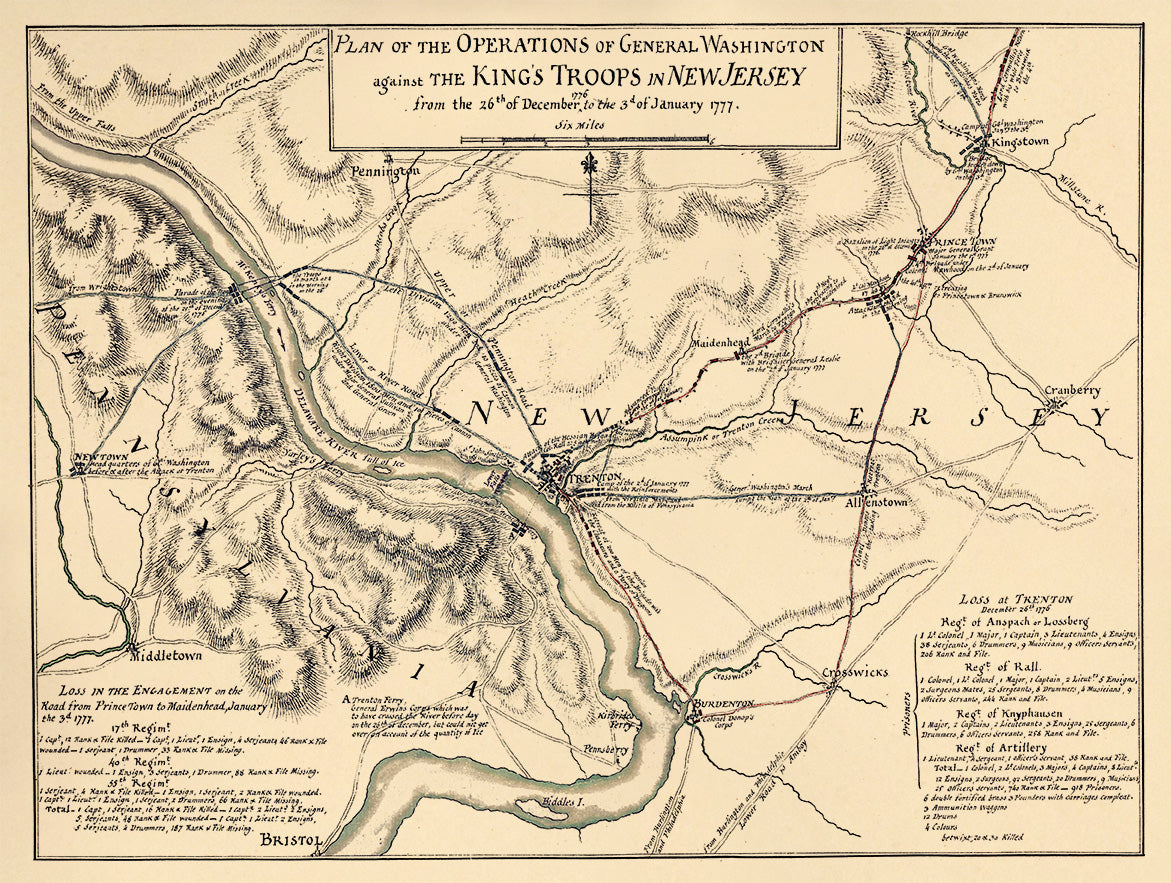 Plan of the Operations of General Washington Against the King&