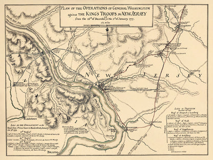 Plan of the Operations of General Washington Against the King&