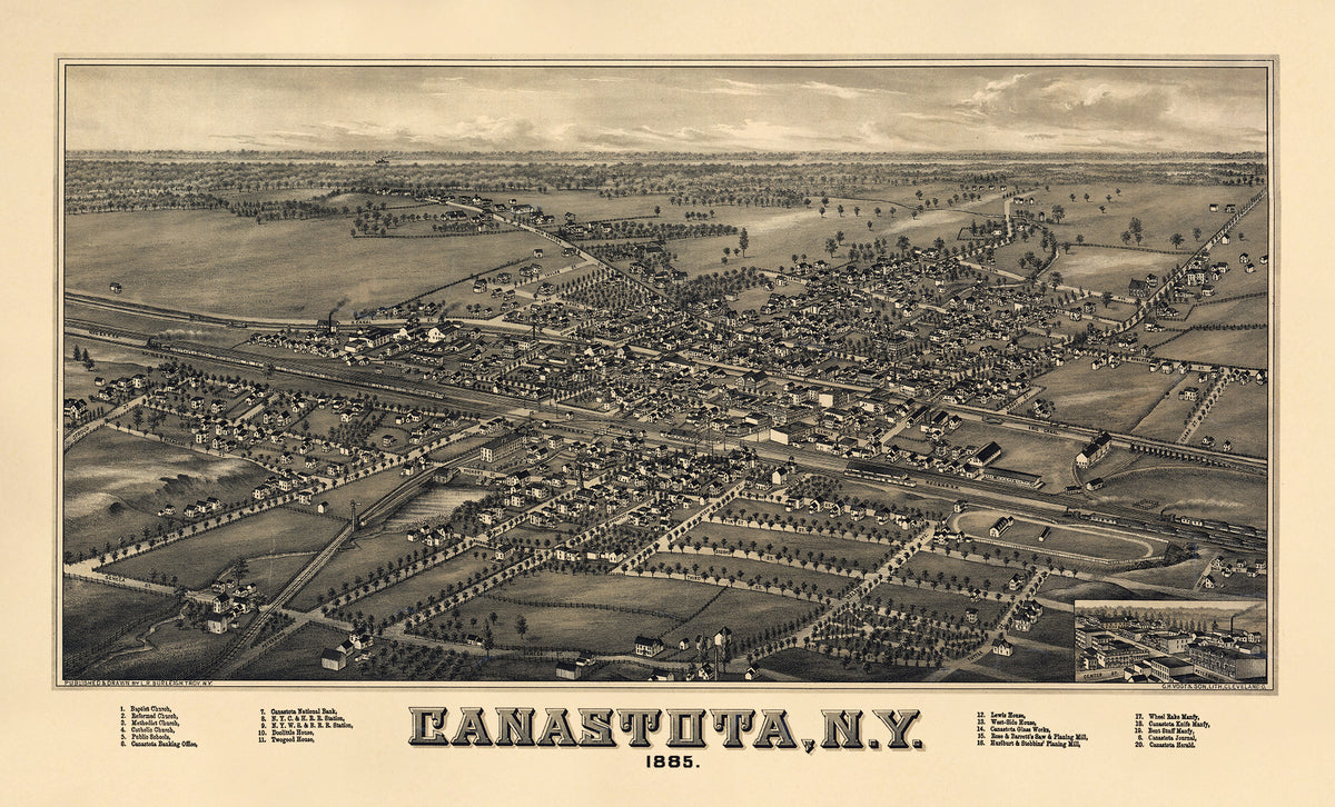 Canastota, New York 1885 by Relic Map Company