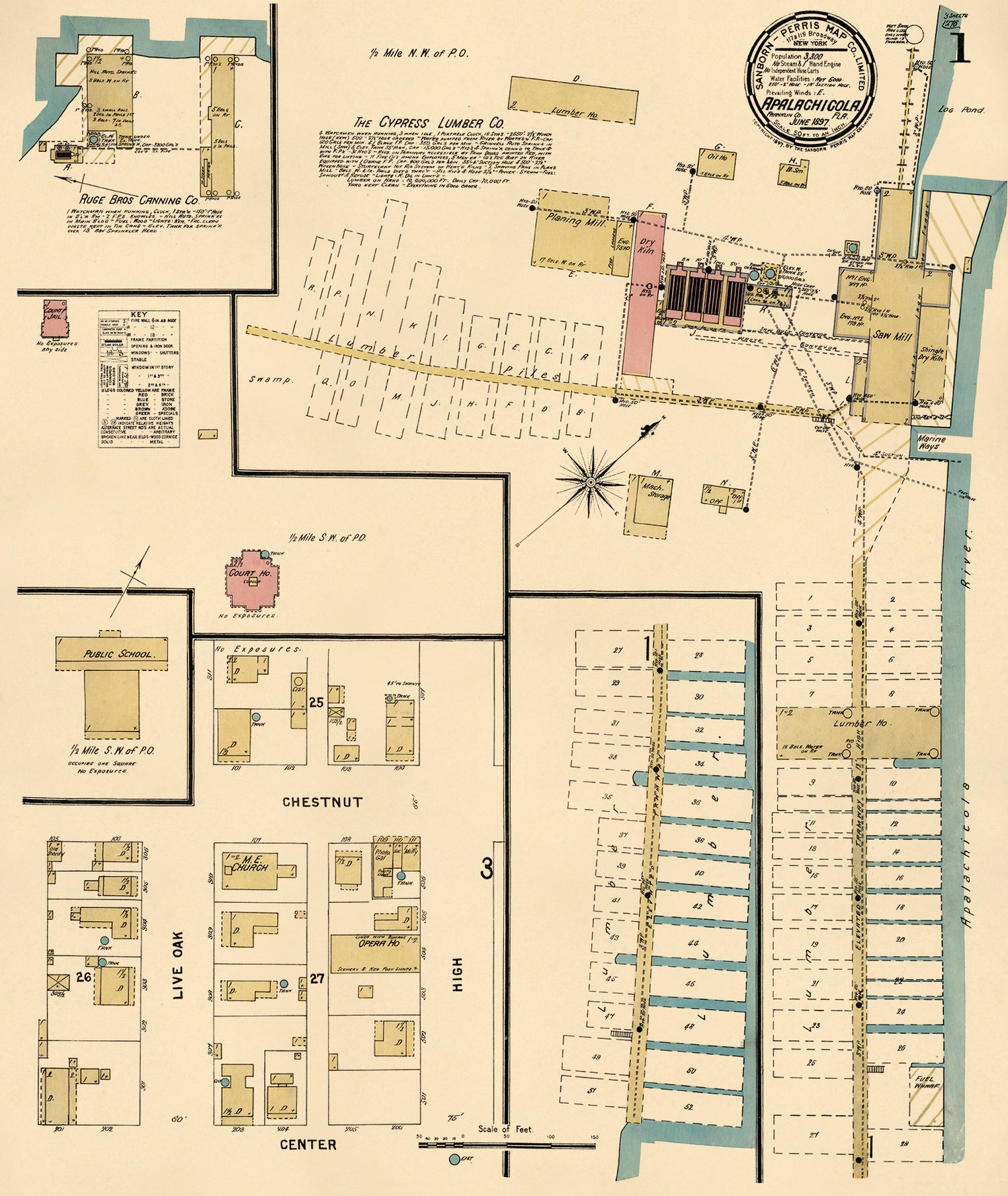 Apalachicola, Franklin County, Florida 1897 (Sheet 1 of 3)