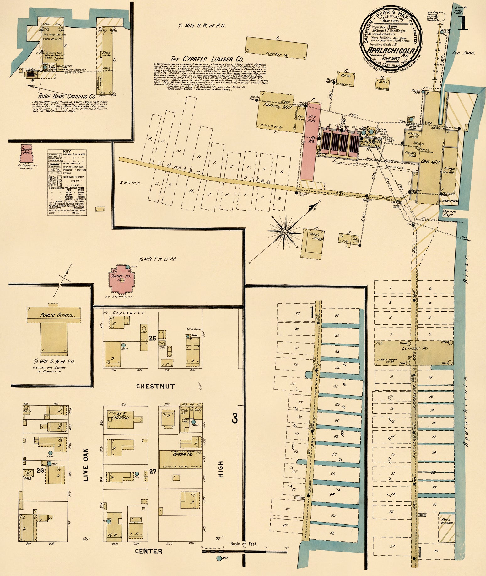 Apalachicola, Franklin County, Florida 1897 (Sheet 1 of 3)